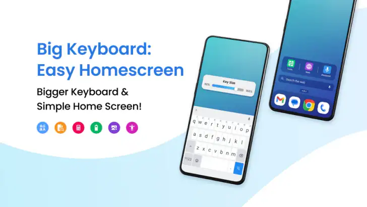 Big Keyboard: Easy Homescreen feature graphic