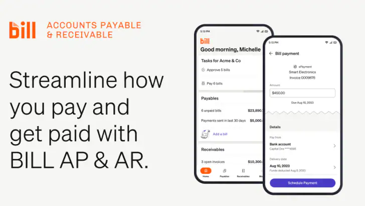 BILL AP & AR Business Payments feature graphic