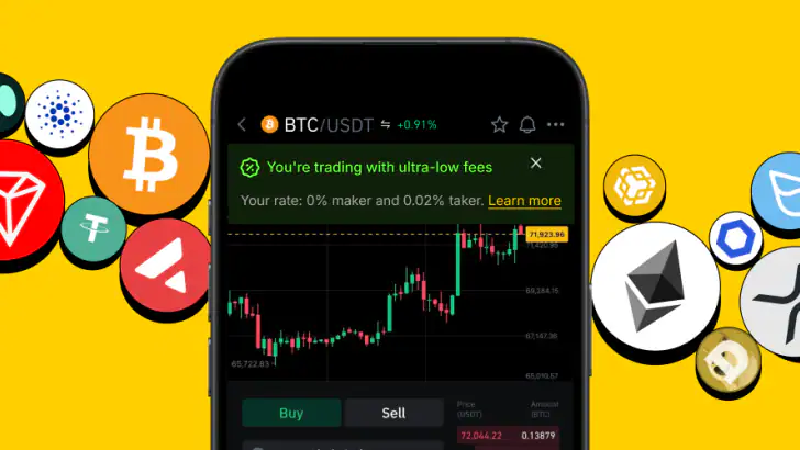 Binance.US: Buy BTC, DOGE, XRP feature graphic