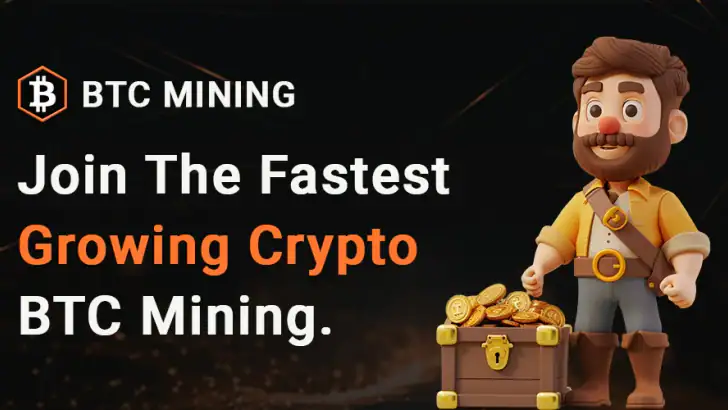 Bitcoin miner BTC cloud mining feature graphic