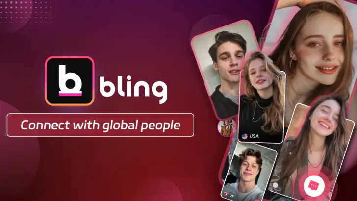 Bling - Video Chat feature graphic
