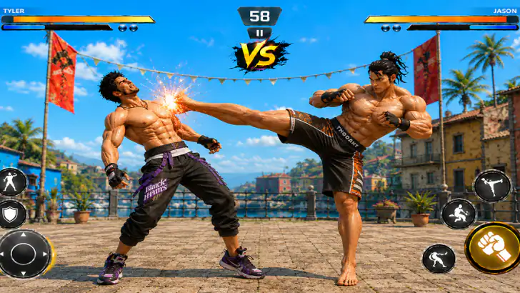 Bodybuilder Karate Fighting feature graphic
