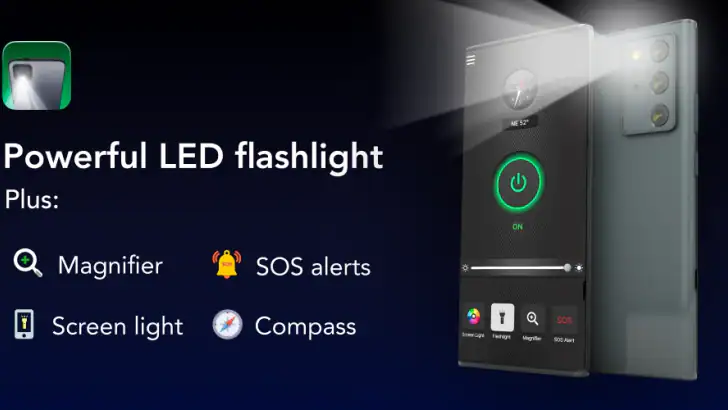 Brightest Flashlight Launcher feature graphic