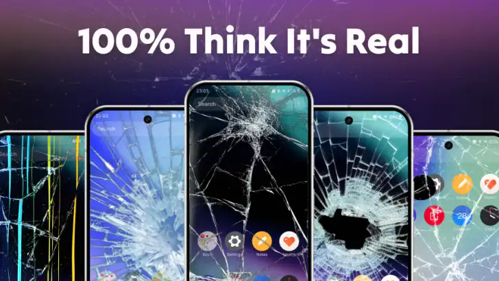 Broken Screen Prank & Sound feature graphic