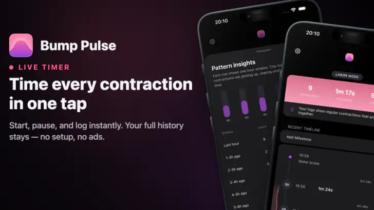 Bump Pulse: Contraction Timer feature graphic