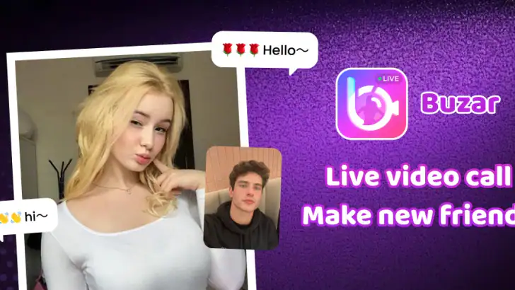 Buzar: Live Video Chat feature graphic