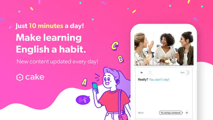 Cake - Learn English & Korean feature graphic