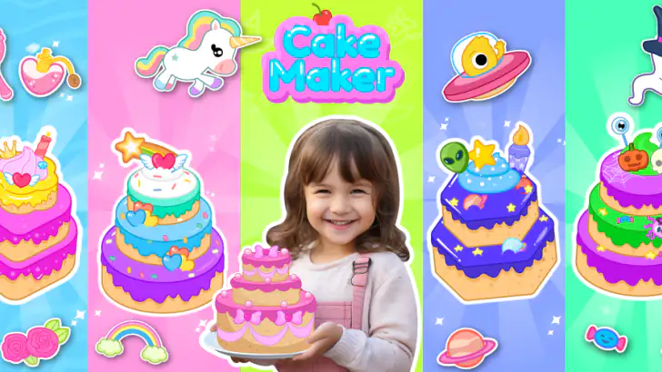 Cake Maker: Kids Cooking Games feature graphic