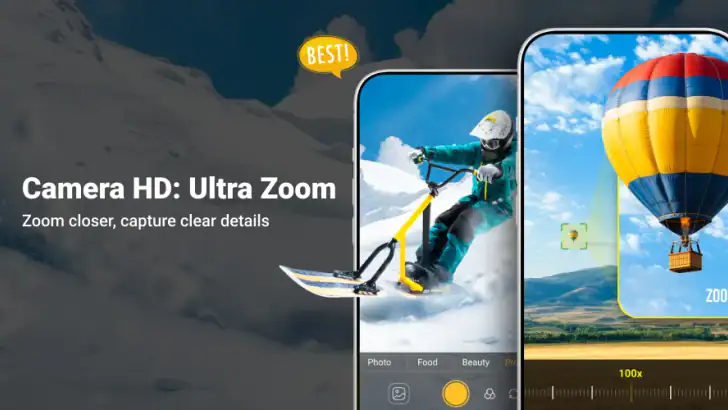 Camera HD: Ultra Zoom feature graphic