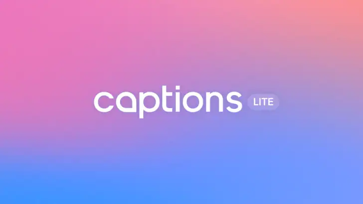 Captions Lite feature graphic