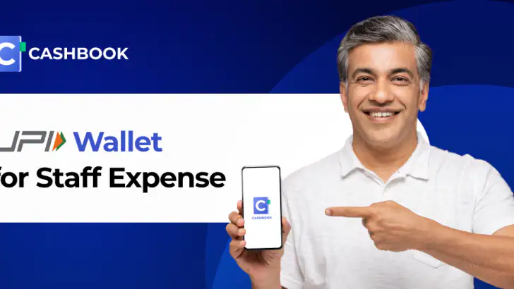 CashBook: UPI Wallet for Staff feature graphic