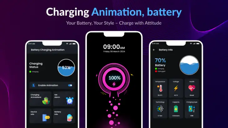 Charging Animations, Battery feature graphic