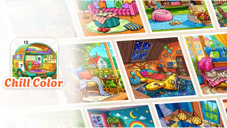 Chill Color - Paint by Number feature graphic
