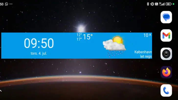 Clock, Date and Weather Widget feature graphic