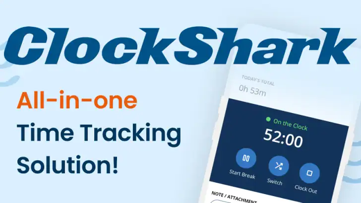 ClockShark Time Tracking feature graphic