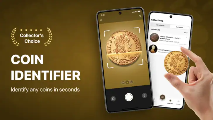 Coin Identifier Coin Scanner feature graphic