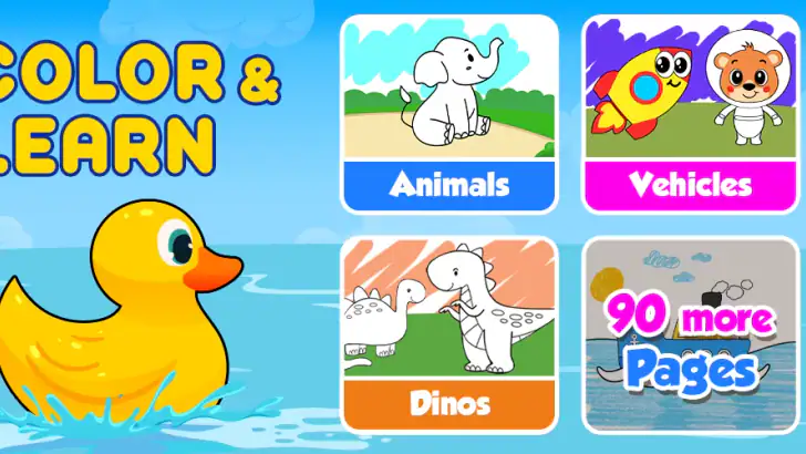 Coloring games for kids: 2-5 y feature graphic