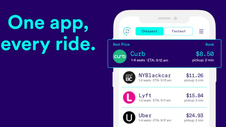 Compare rideshares & taxis feature graphic