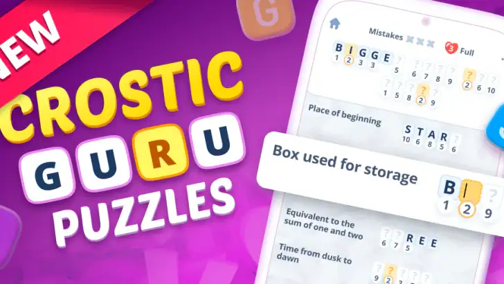 Crostic Guru - Guess The Words feature graphic