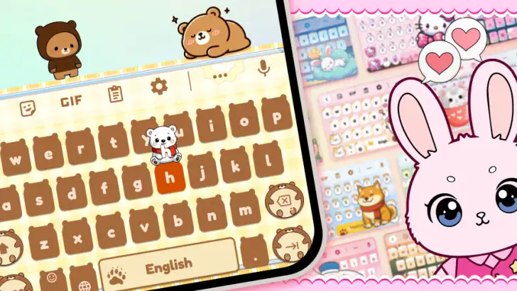 Cute Keyboard: Sounds & Emojis feature graphic
