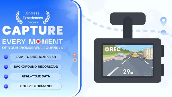 Dash Cam Mobile: Driver Record feature graphic