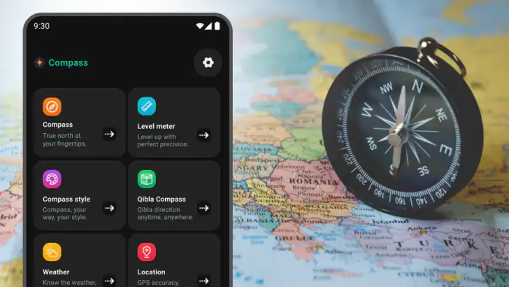 Digital Compass for Android feature graphic
