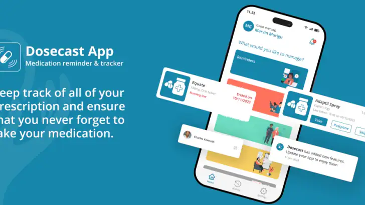 Dosecast - Pill Reminder App feature graphic