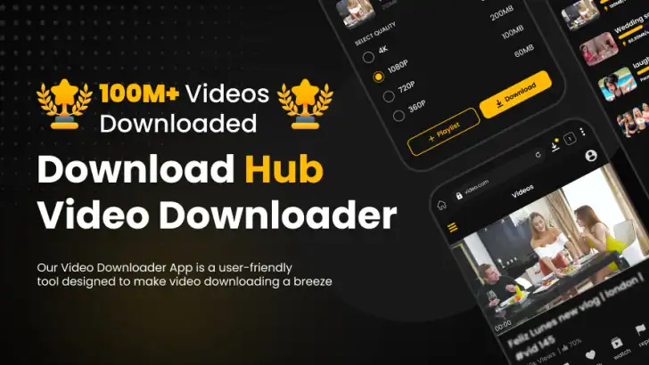 Download Hub, Video Downloader feature graphic