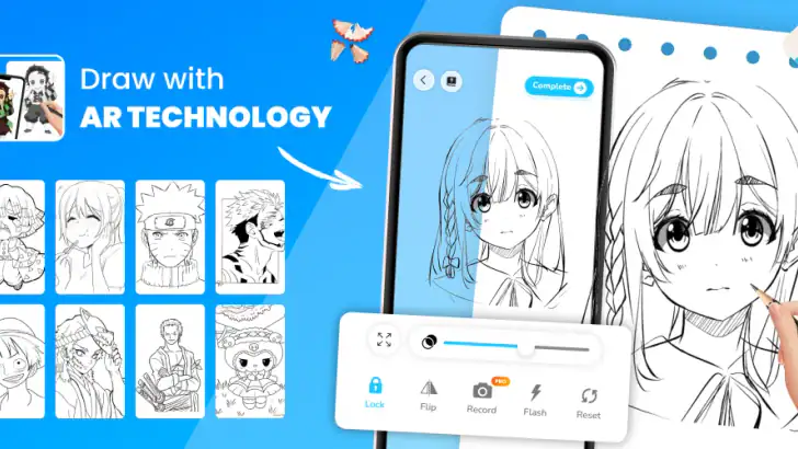 Draw Cartoon - AR Sketch App feature graphic