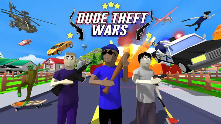 Dude Theft Wars FPS Open world feature graphic
