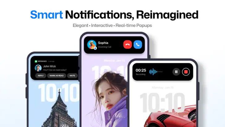 Dynamic Notch Notification Bar feature graphic