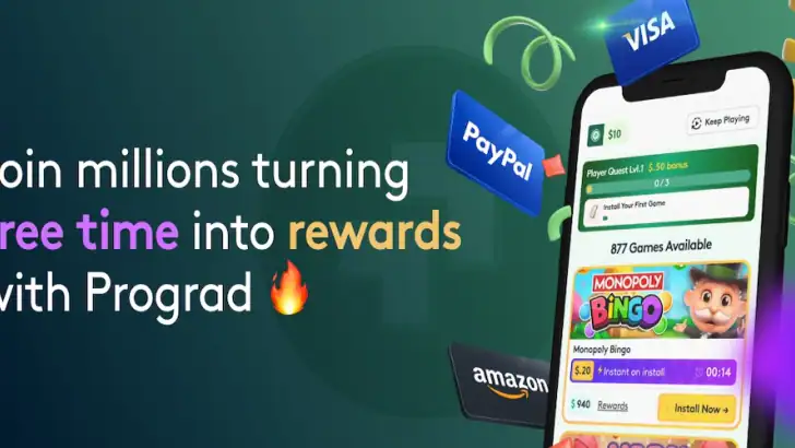 Earn Money & Rewards: Prograd feature graphic