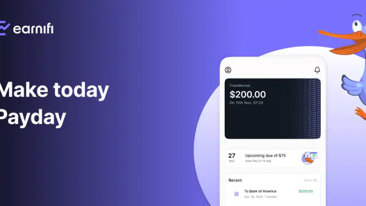 Earnifi: Early Pay. Fast Money feature graphic