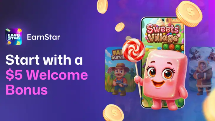 EarnStar: Play Games & Earn feature graphic