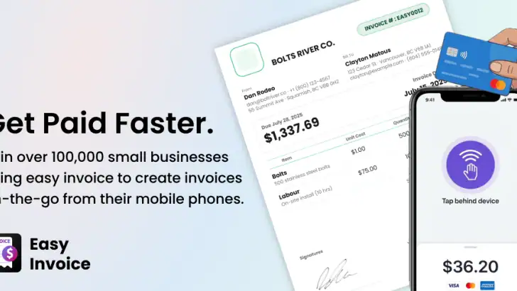 Easy Invoice & Estimate Maker feature graphic