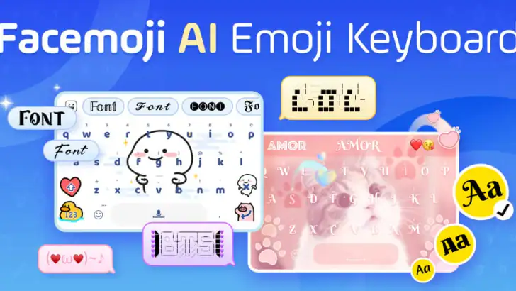 Facemoji AI Emoji Keyboard feature graphic