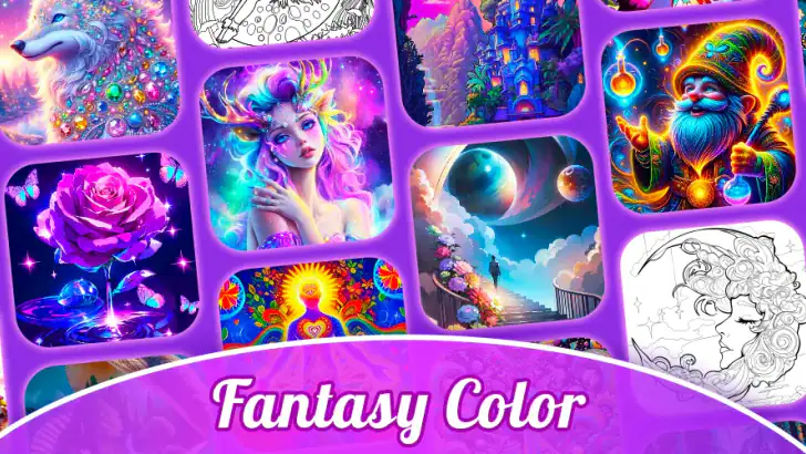 Fantasy Color-Paint By Number feature graphic