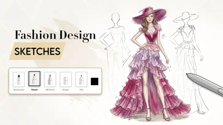 Fashion Design Clothes: Sketch feature graphic