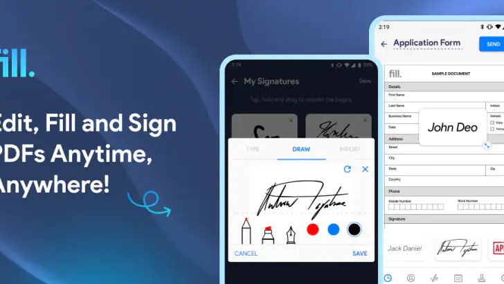 Fill and Sign Easy PDF Editor feature graphic