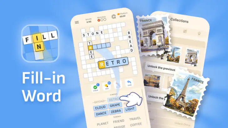 Fill-in Word: Crossword Puzzle feature graphic