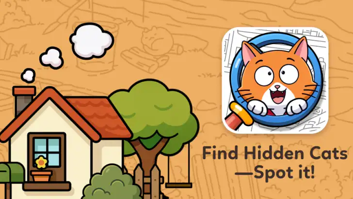 Find Hidden Cats- Spot it! feature graphic