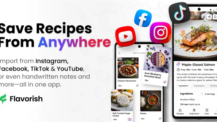 Flavorish | Save Any Recipe feature graphic