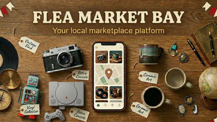 FleaMarketBay: Marketplace feature graphic