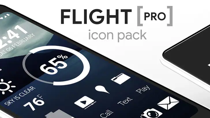 Flight Pro - White Icon Pack feature graphic