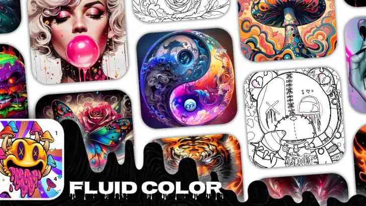 Fluid Art:Color By Number feature graphic
