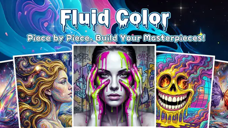 Fluid Color Paint By Number feature graphic