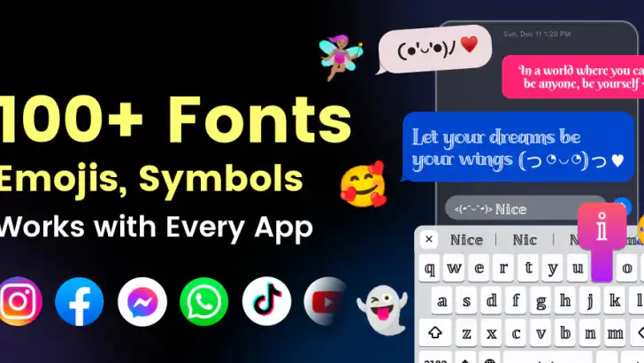 Fonts Keyboard Themes & Emoji feature graphic