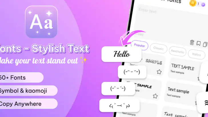 Fonts & Stylish Text Bio feature graphic