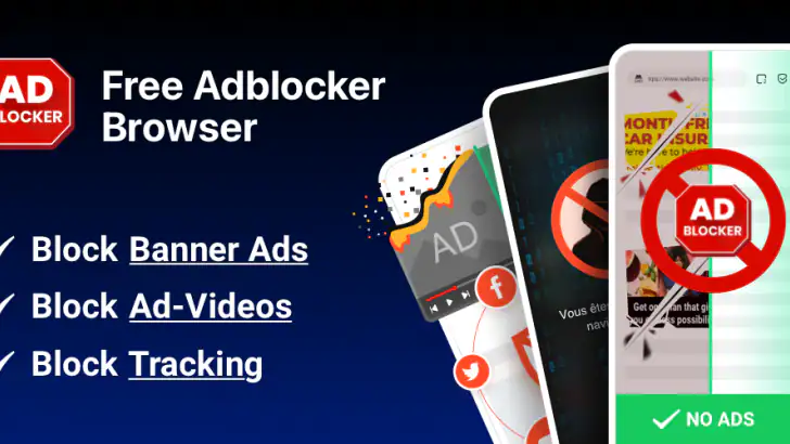 Free Adblocker Browser:Adblock feature graphic