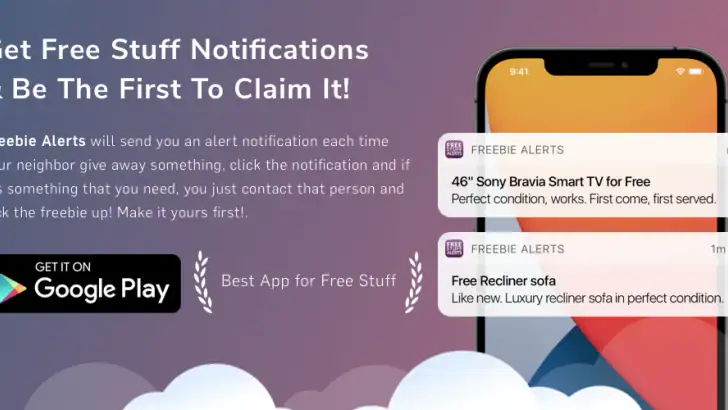Freebie Alerts: Free Stuff App feature graphic